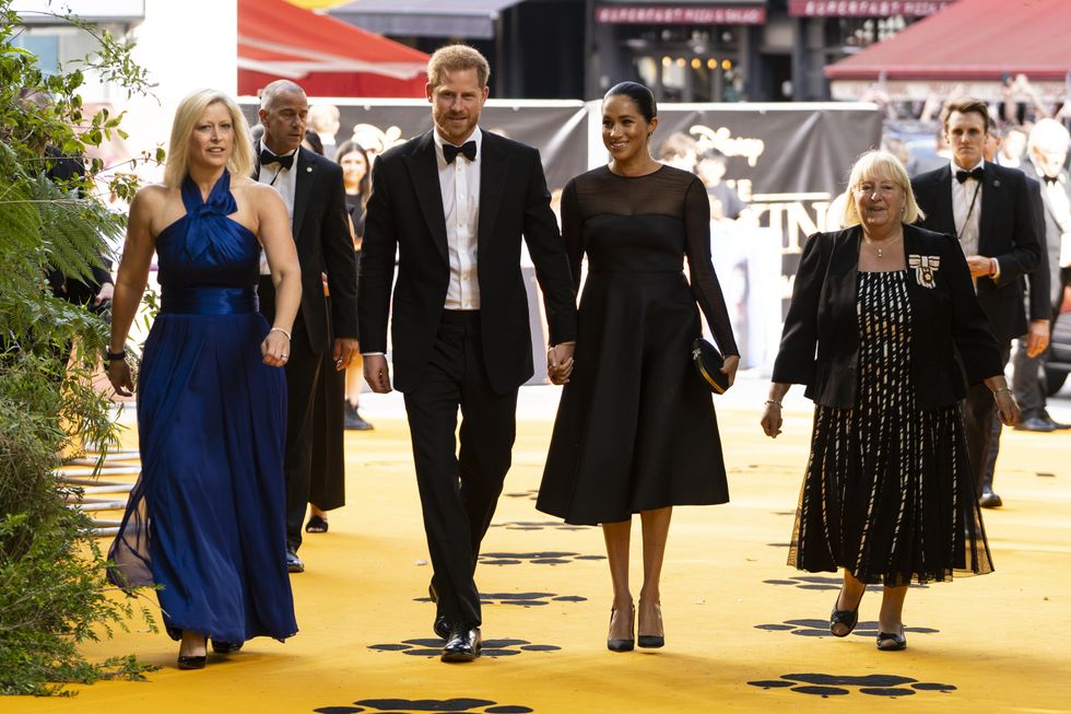 The Duke and Duchess of Sussex arrive at the European Premiere of Disney's The Lion King at the Odeon Leicester Square, where Meghan Markle alleges she was told her wedding to Prince Harry was celebrated like Nelson Mandela's release from prison.