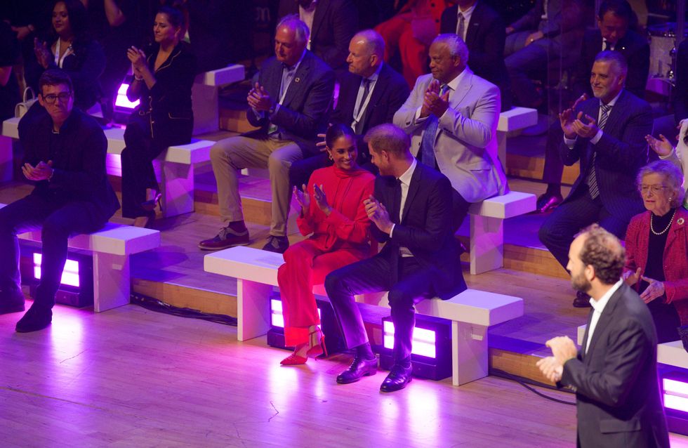 The Duke and Duchess of Sussex attend the One Young World 2022 Manchester Summit at Bridgewater Hall, Manchester, during their visit to the UK. Picture date: Monday September 5, 2022.