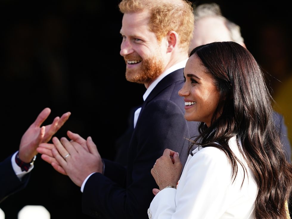 The Duke and Duchess of Sussex attending a reception, hosted by the City of The Hague and the Dutch Ministry of Defence, celebrating the forthcoming Invictus Games, at Nations Home, Invictus Games Park (Zuiderpark), in The Hague. Picture date: Friday April 15, 2022.