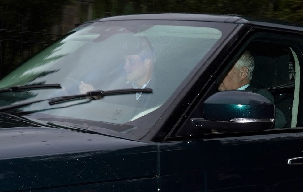 The Duke of Cambridge drives a car carrying the Duke of York, and the Earl and Countess of Wessex into Balmoral in Scotland, where the Queen is under medical supervision with the royal family rushing to be by her side amid serious health fears. Buckingham Palace has issued a statement saying royal doctors were concerned for the Queen's health, as the Prince of Wales and her other children, and the Duke of Cambridge cleared their diaries and immediately headed to her home in the Scottish Highlands. Picture date: Thursday September 8, 2022.
