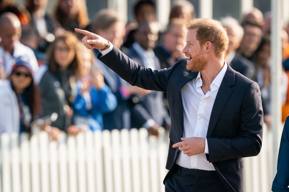 The Duke of Sussex attending a reception, hosted by the City of The Hague and the Dutch Ministry of Defence, celebrating the forthcoming Invictus Games, at Nations Home, Invictus Games Park (Zuiderpark), in The Hague. Picture date: Friday April 15, 2022.