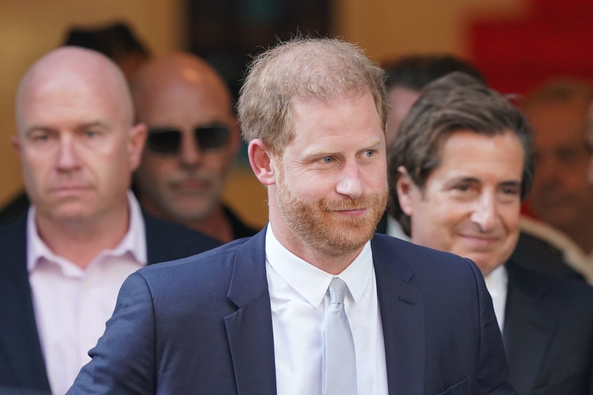 The Duke of Sussex leaving the Rolls Buildings in central London after giving evidence in the phone hacking trial against Mirror Group Newspapers (MGN).