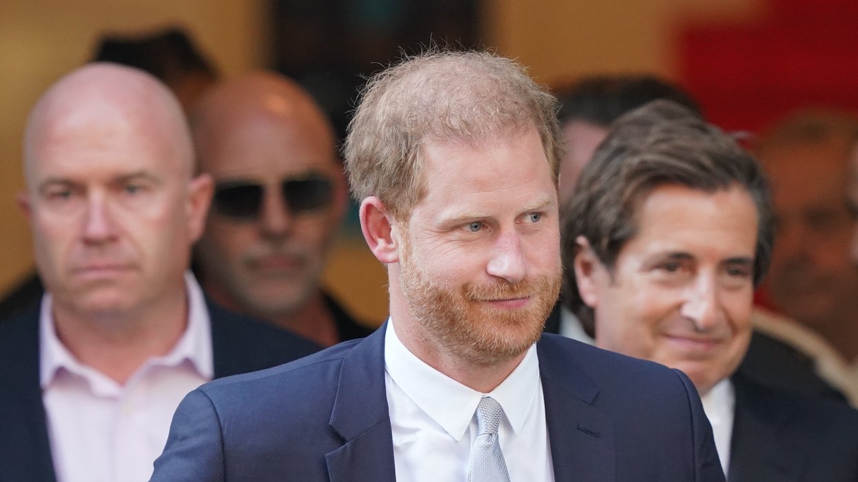 The Duke of Sussex leaving the Rolls Buildings in central London after giving evidence in the phone hacking trial against Mirror Group Newspapers (MGN).