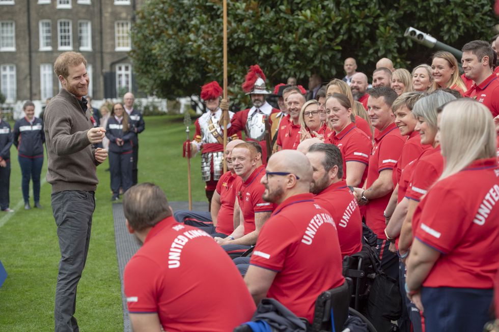 The Duke of Sussex (left) during the launch of Team UK for the Invictus Games The Hague 2020 at the Honourable Artillery Company in London