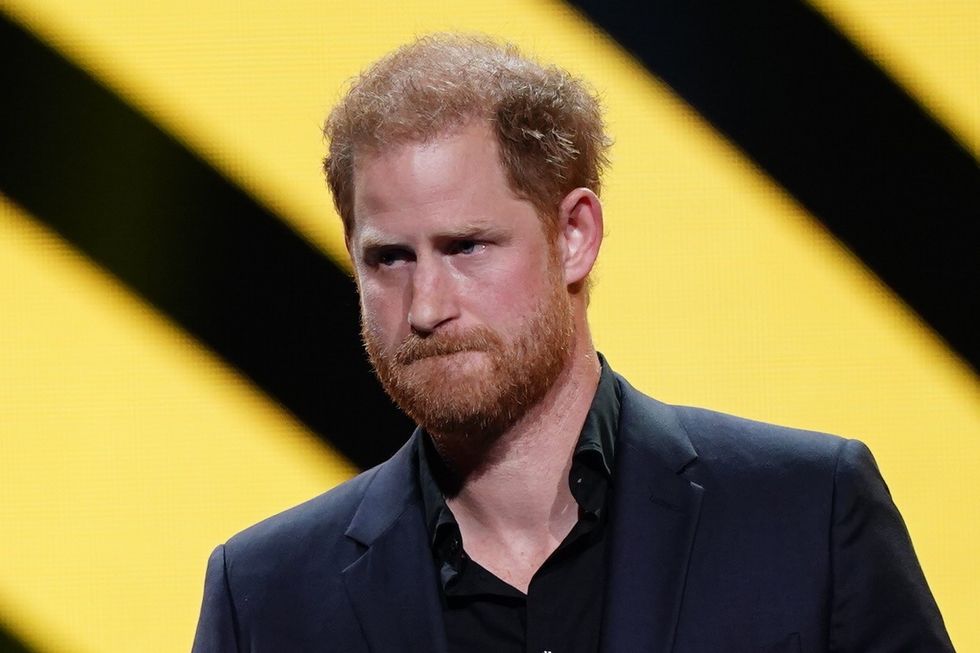 The Duke of Sussex speaking during the closing ceremony of the Invictus Games in Dusseldorf, Germany