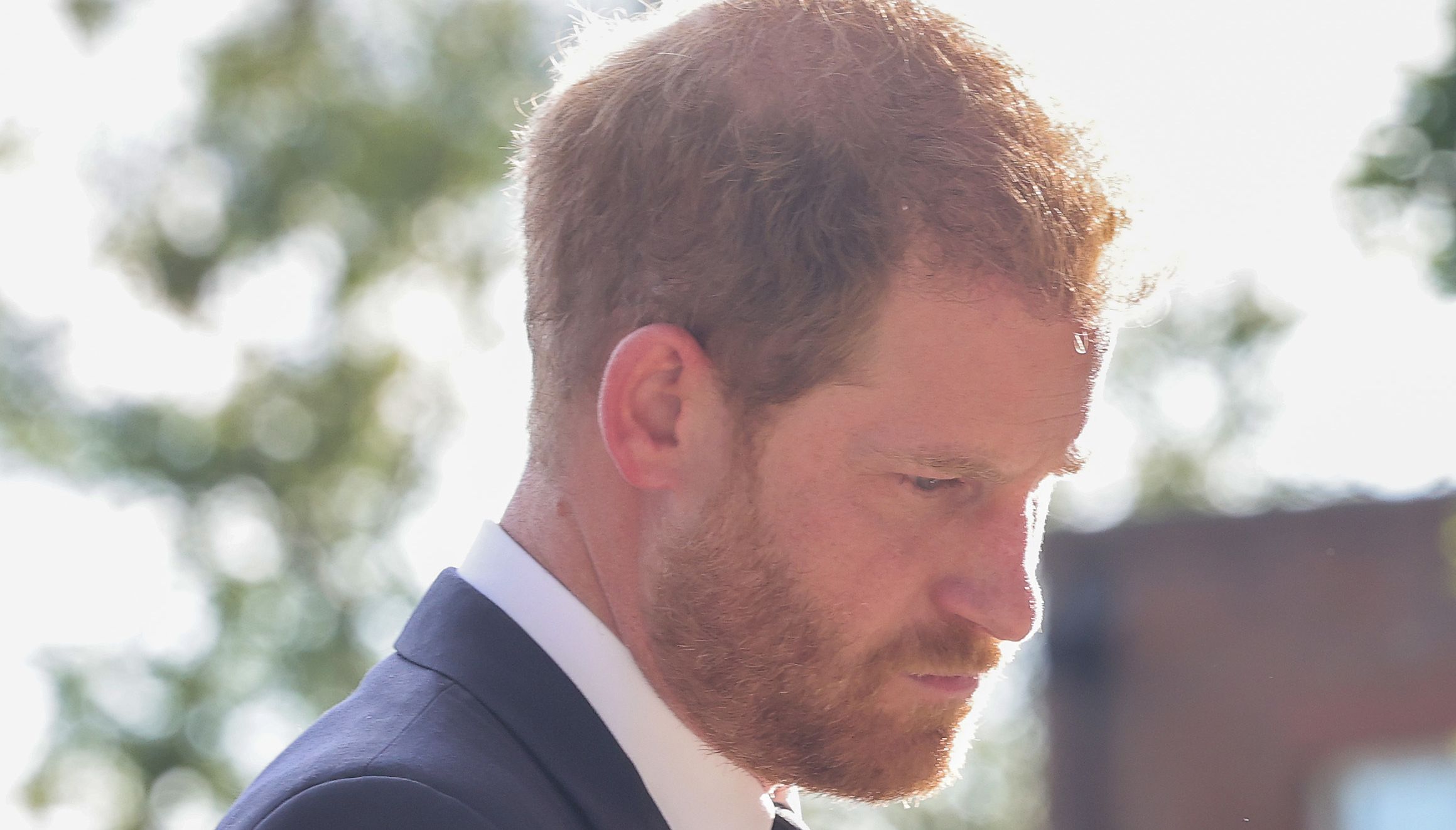 The Duke of Sussex viewing the messages and floral tributes left by members of the public at Windsor Castle in Berkshire following the death of Queen Elizabeth II on Thursday. Picture date: Saturday September 10, 2022.
