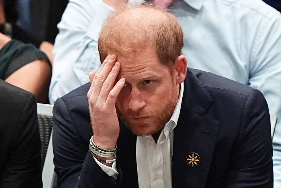 The Duke of Sussex watching the sitting volleyball final at Vancouver Convention Centre