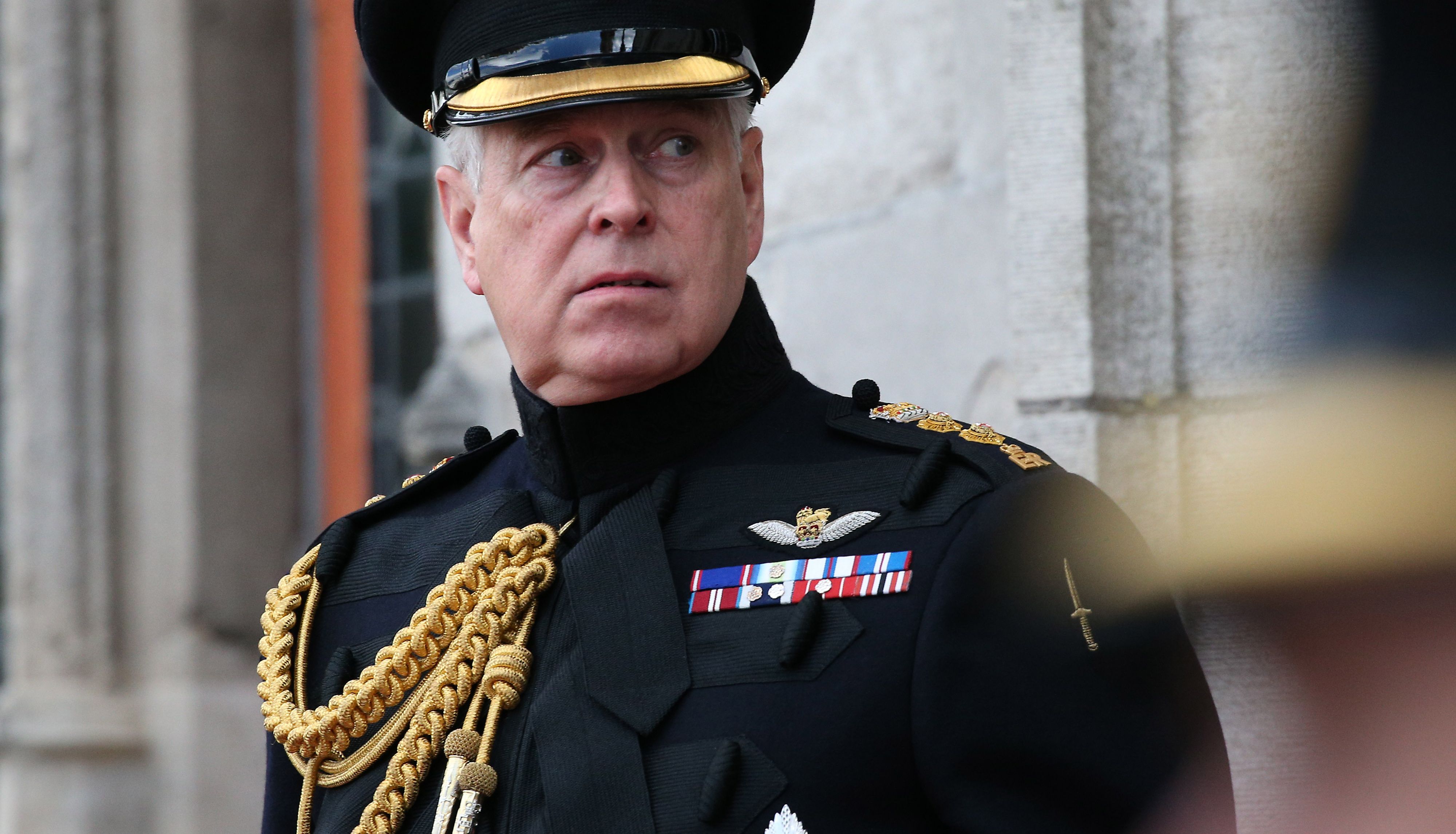 The Duke of York, in his role as colonel of the Grenadier Guards, at a memorial in Bruges.