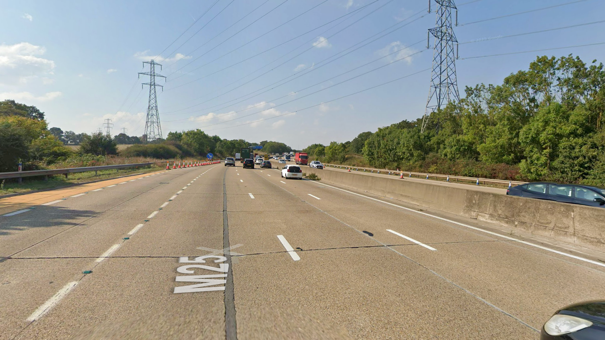 The eight people were found in the back of a lorry on the M25
