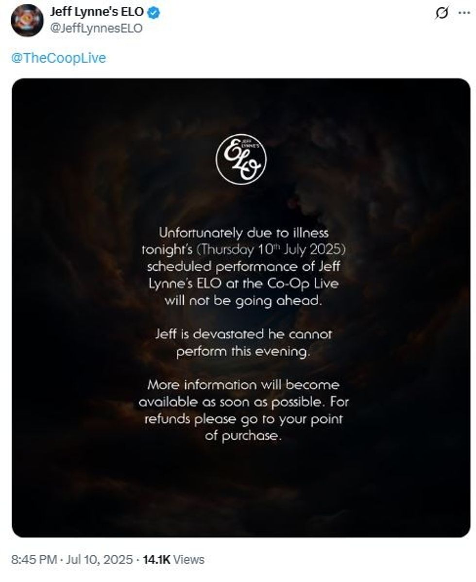 The ELO put out a statement