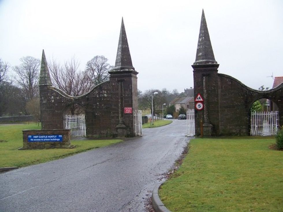 The entrance to Castle Huntly HMP in Scotland