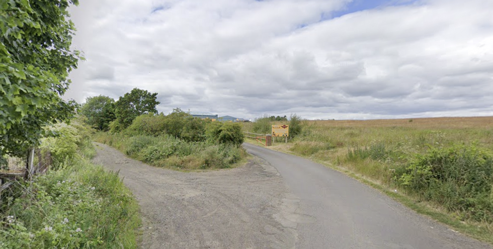 The entrance to Shotton Airfield\u200b