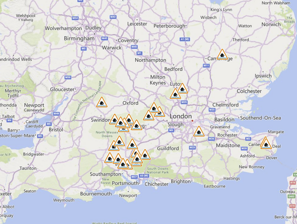 The Environment Agency has also issued 27 flood alerts across England.