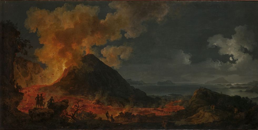 The eruption of Mount Vesuvius