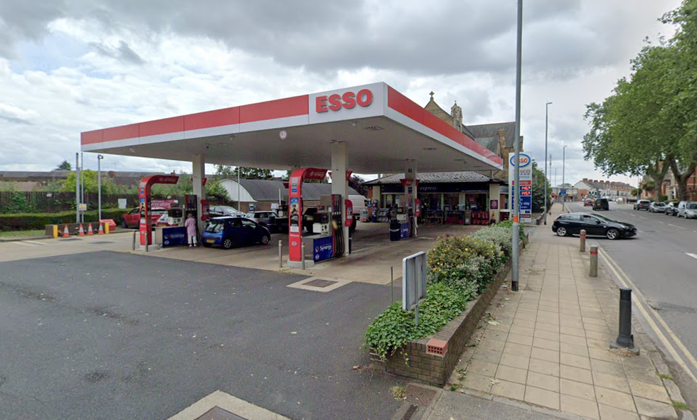 The Esso petrol station
