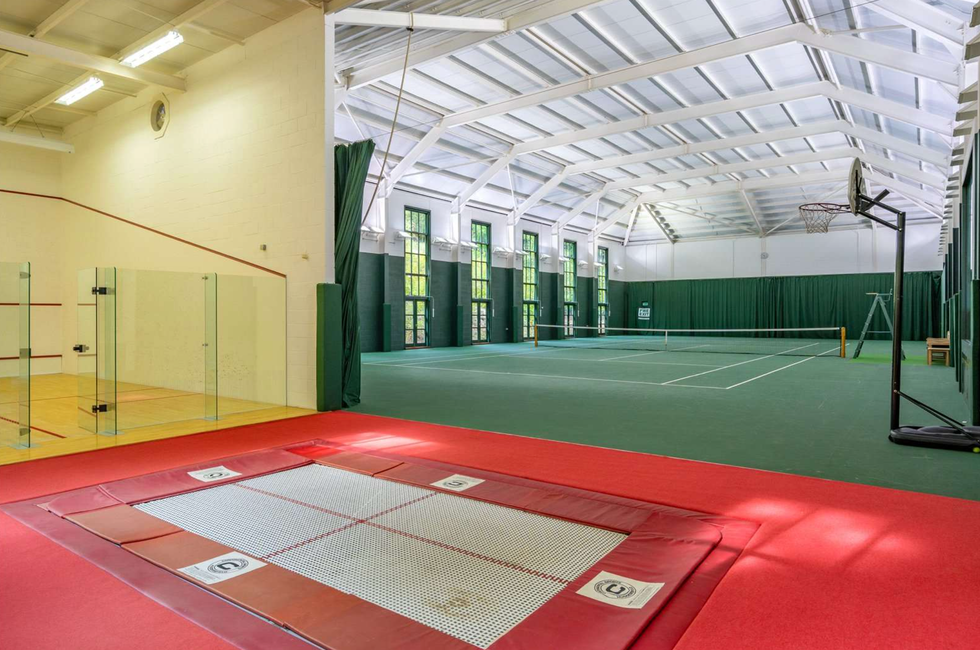 The estate also boasts tennis and squash facilities