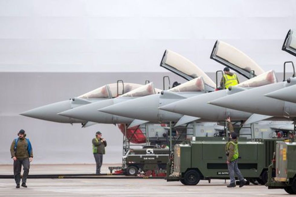 The Eurofighter Typhoon is a European multinational twin-engine, canard delta wing, multirole fighter.