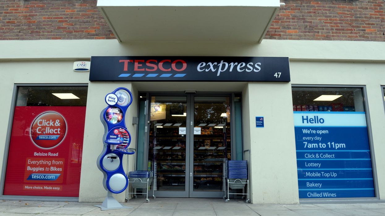 The exterior of a Tesco Express store