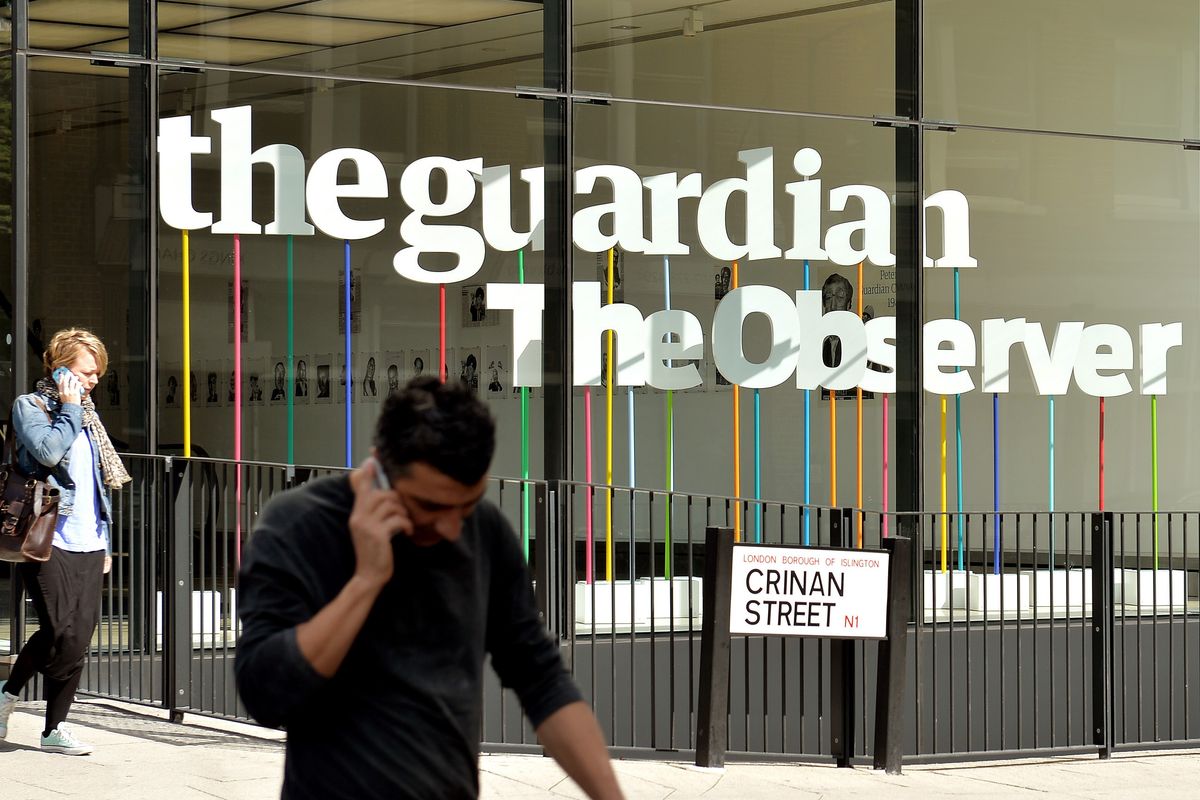 The exterior of The Guardian's offices in London