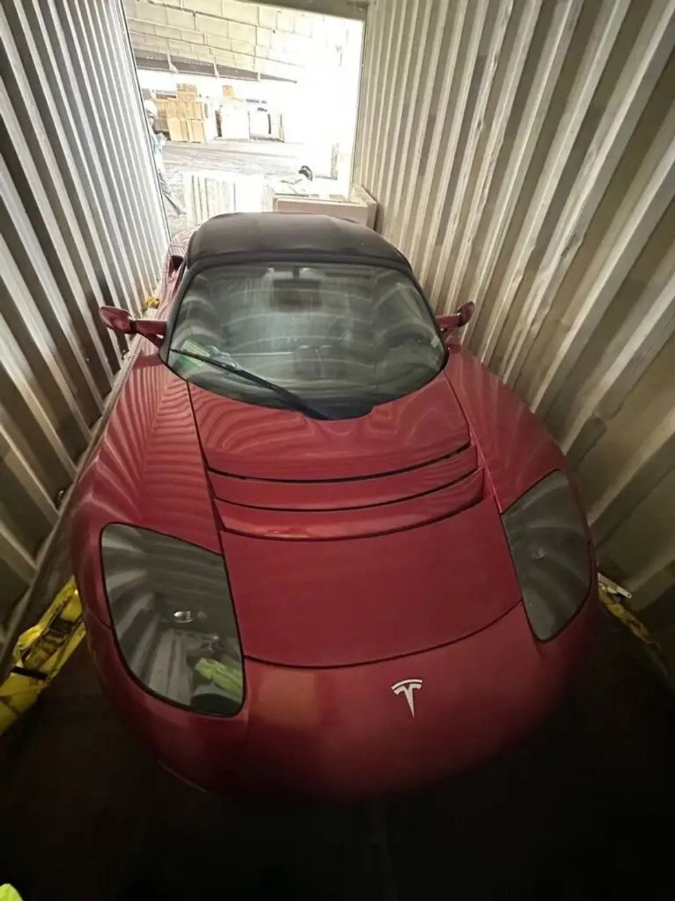 The factory-new Tesla Roadster