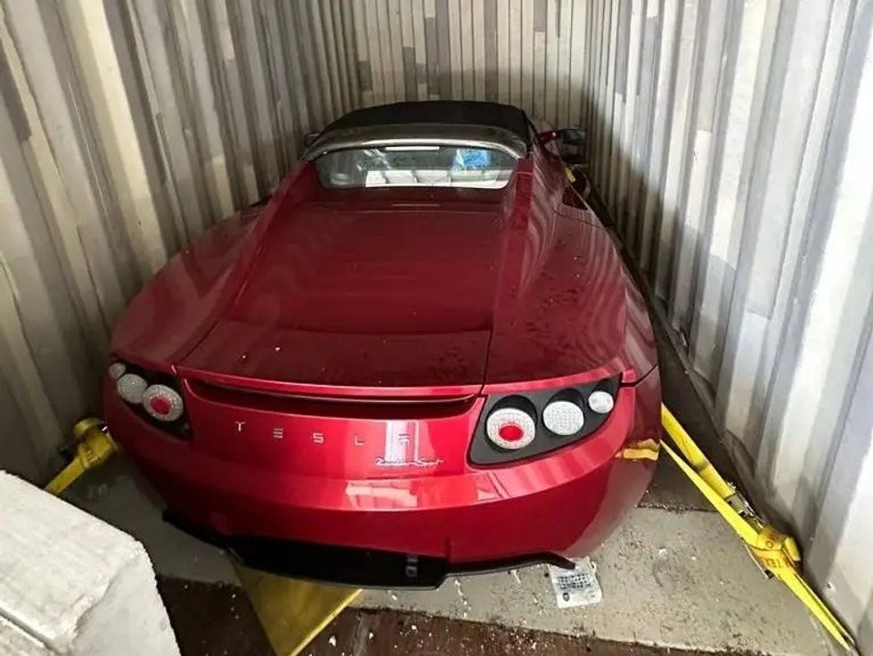 The factory-new Tesla Roadster