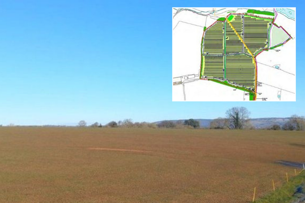 The farm land and floor plan of the land