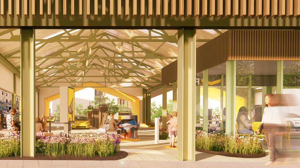 The Fastned drive-thru charging station