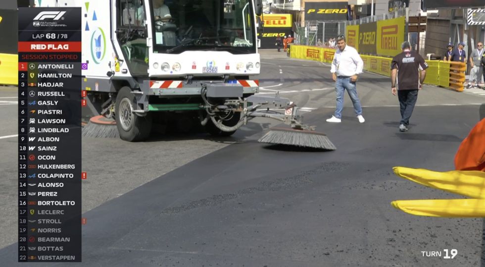 The FIA confirmed that the track needed to be inspected after it was torn up on Turn 19