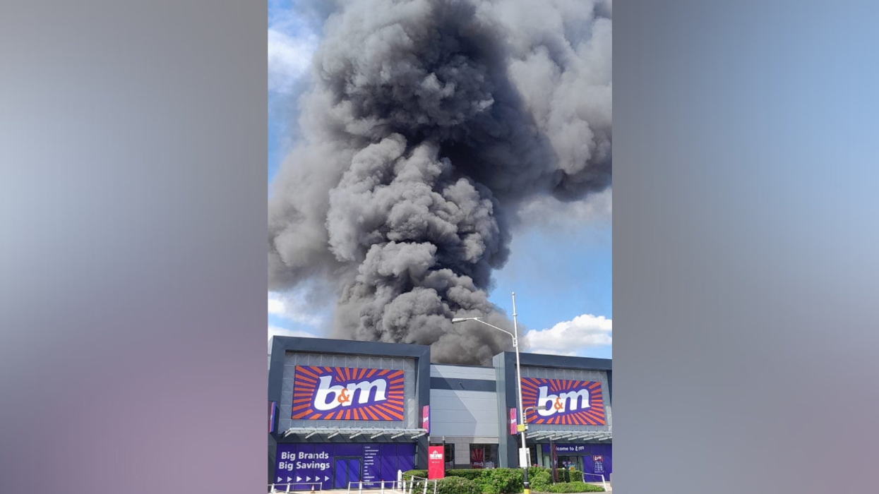 The fire at the West Midlands retail park