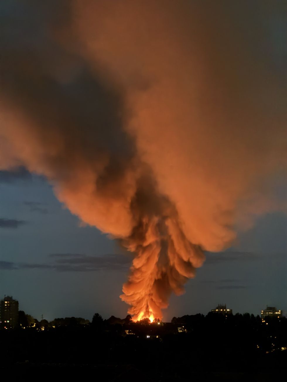 The fire broke out at the industrial estate