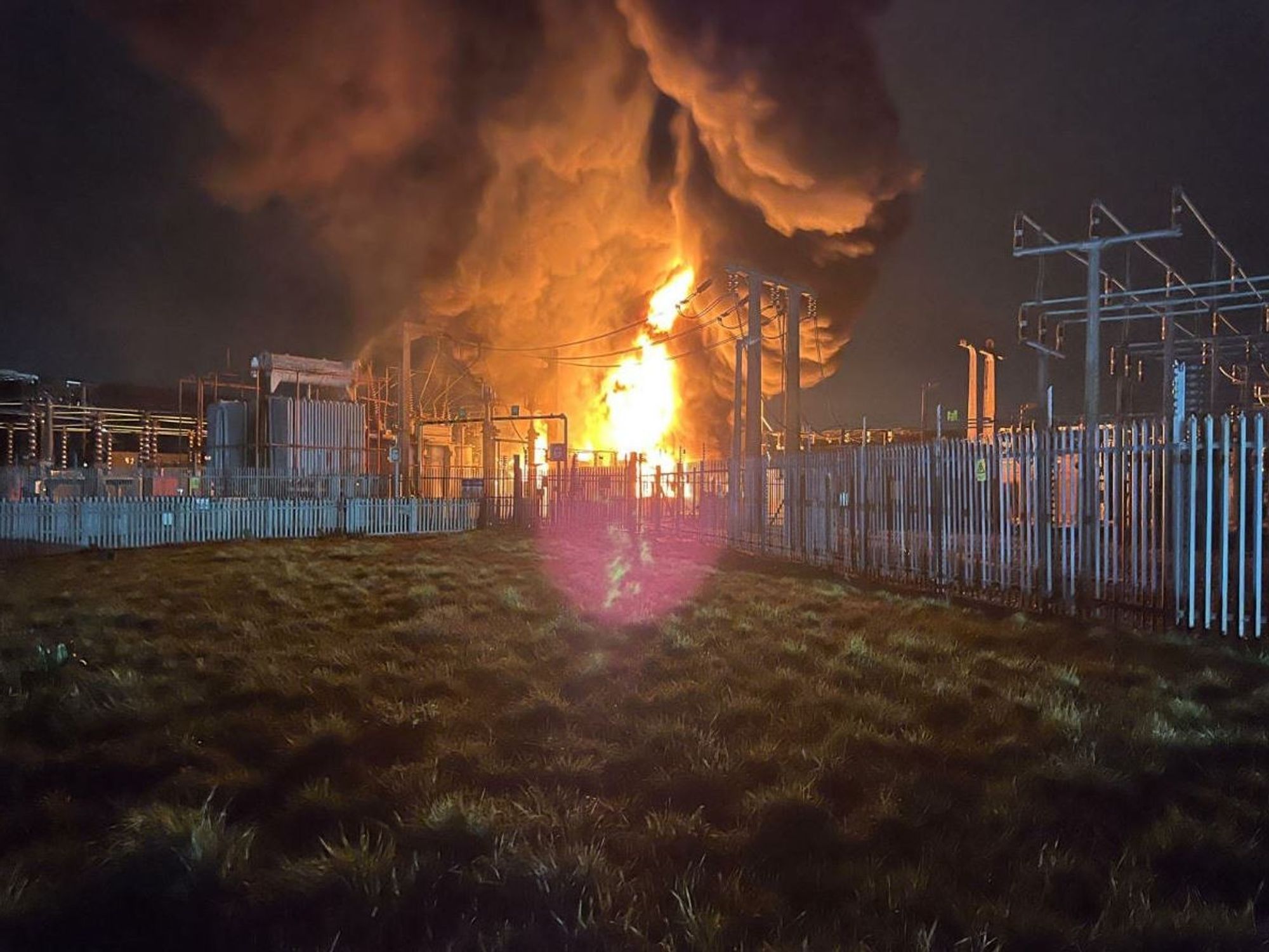 The fire broke out just two miles away from Heathrow Airport