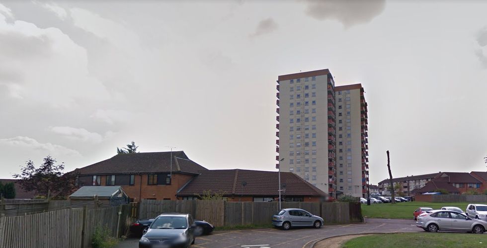 The fire took place in Green Court, Luton