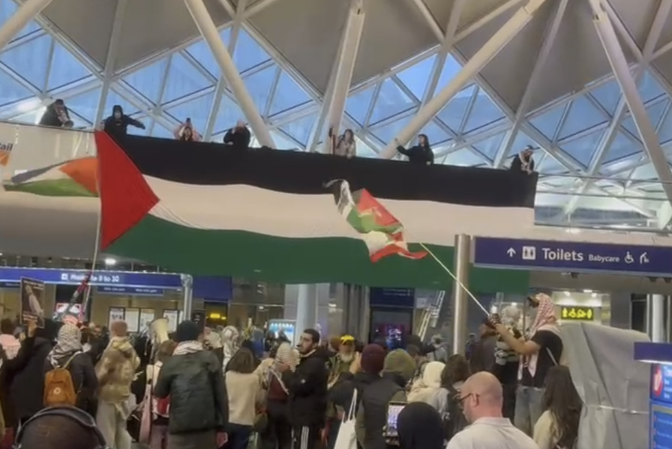 The flag was unfurled at the London station