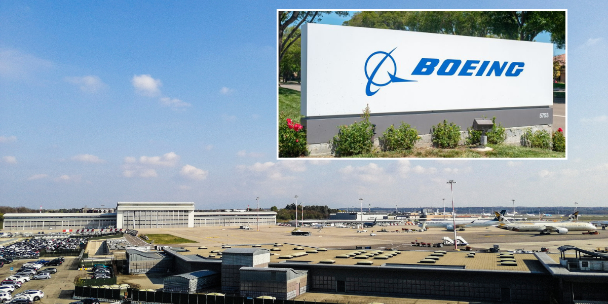 NextImg:Boeing jet scrapes tail along airport runway leaving cloud of smoke and debris