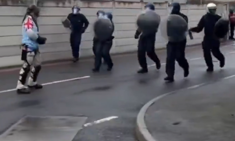 The footage was posted on social media