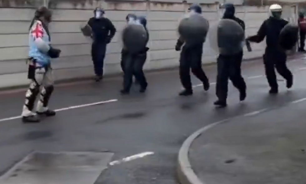 The footage was posted on social media