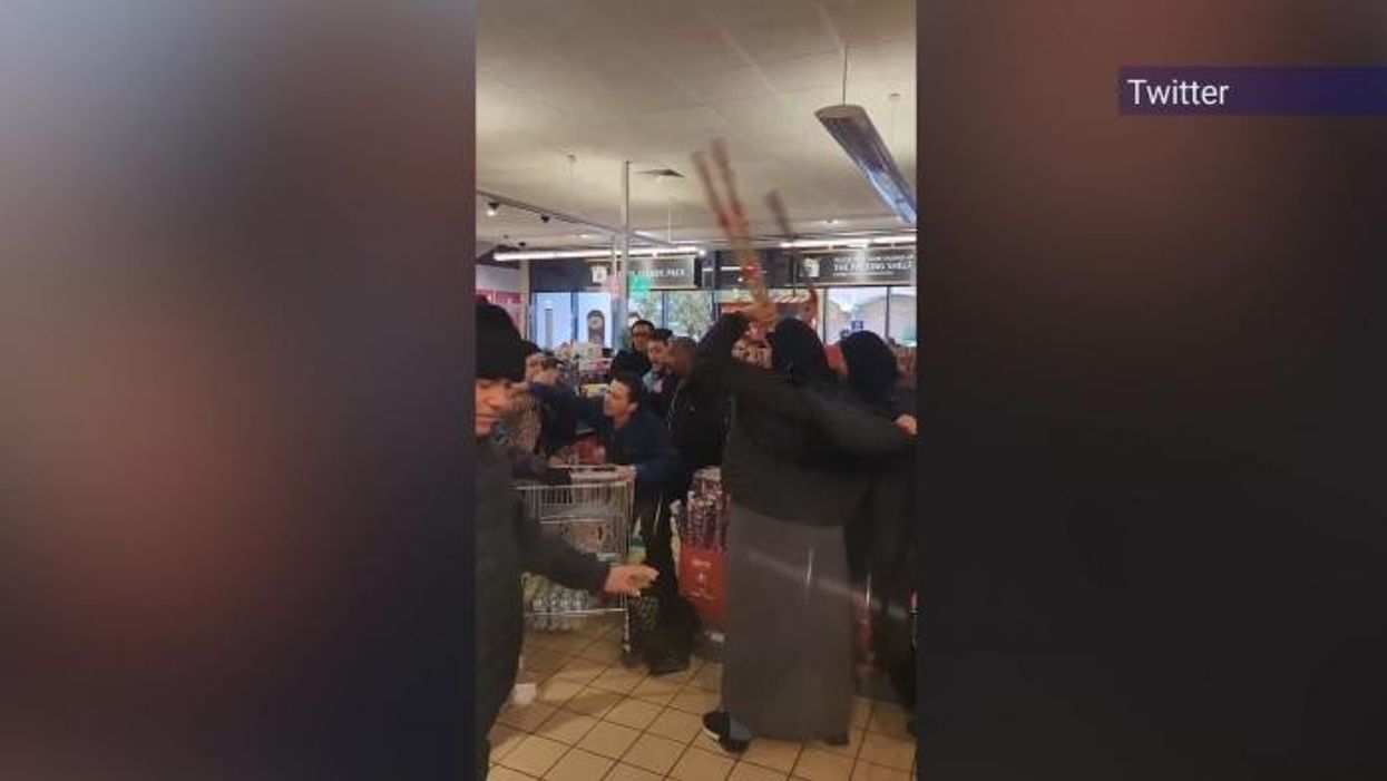 Aldi brawl breaks out as customers beat each other with wrapping paper