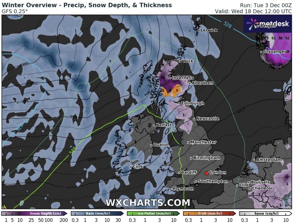 The forecast for December 18\u200b