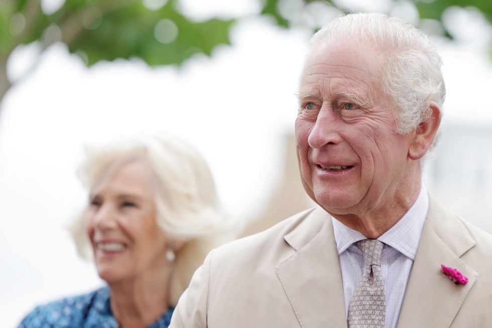 The former Duke and Duchess of Cornwall in Poundbury