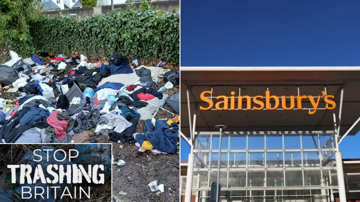 The former supermarket land in Shaftesbury is strewn with waste
