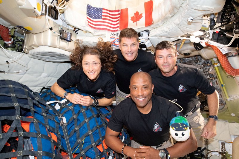 The four crew members on their record-breaking journey around the Moon\u200b