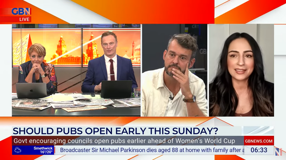 The GB News panel debate pub opening times