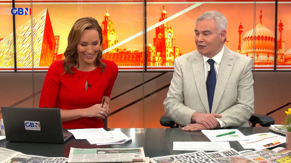 The GB News presenter reveals the con artist bought items such as marble fireplaces.