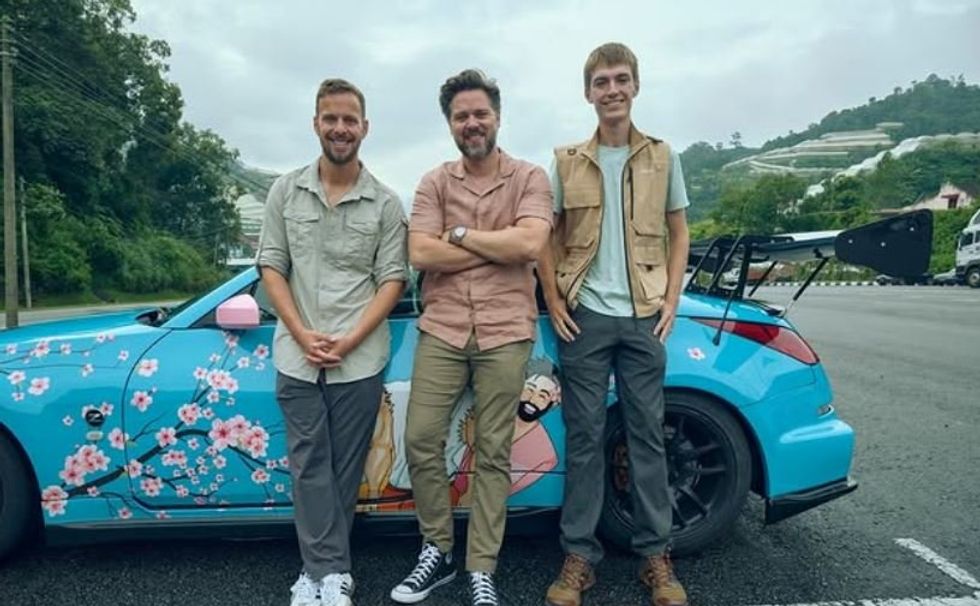 The Grand Tour's new hosts Francis Bourgeois, James Engelsman and Thomas Holland