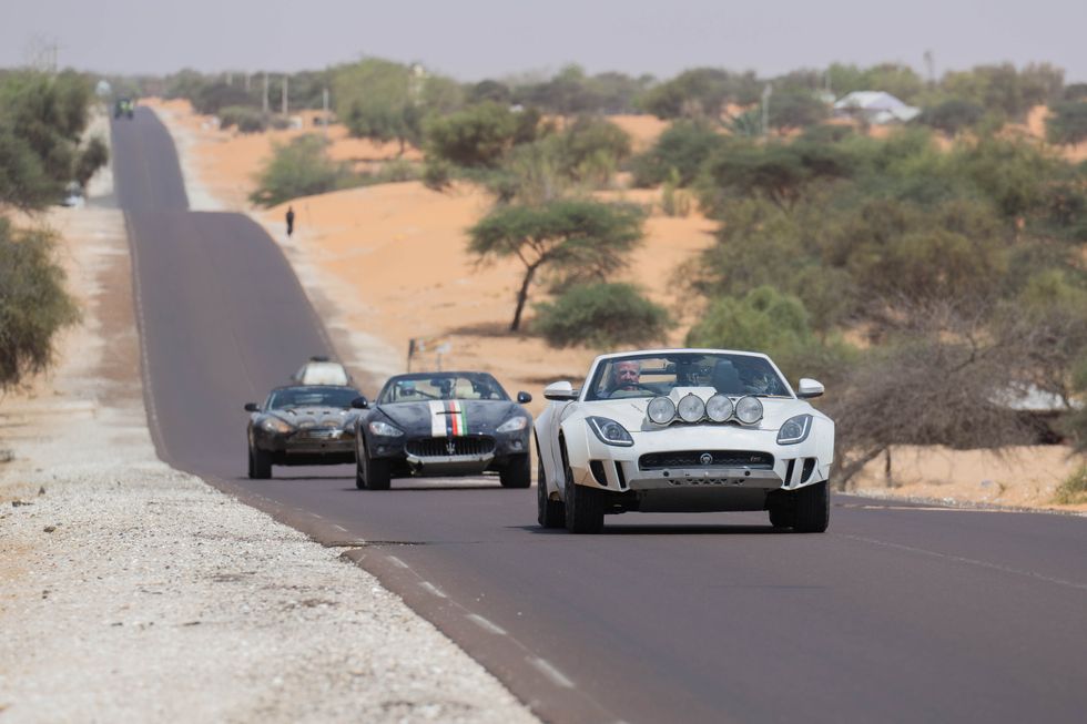 The Grant Tour presenters in their cars