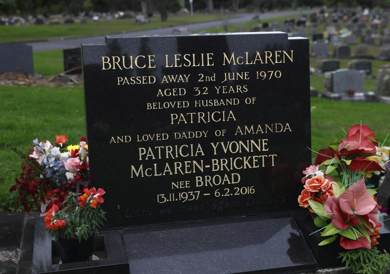 The grave of motorsport pioneer Bruce McLaren