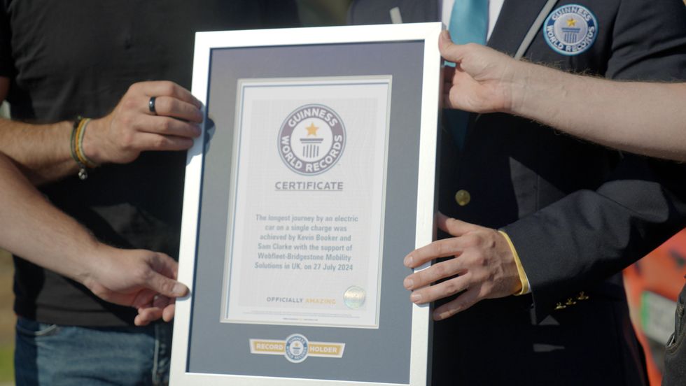 The Guinness World Record for the longest journey by an electric car on a single charge \u200b