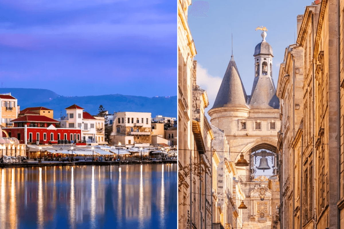 The harbour of Chania in Crete / La Grosse Cloche, Bordeaux