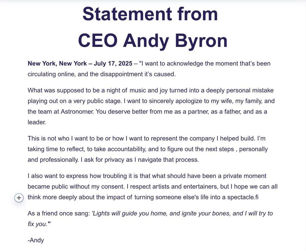 The hoax statement