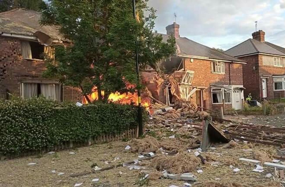 The house was destroyed after the explosion